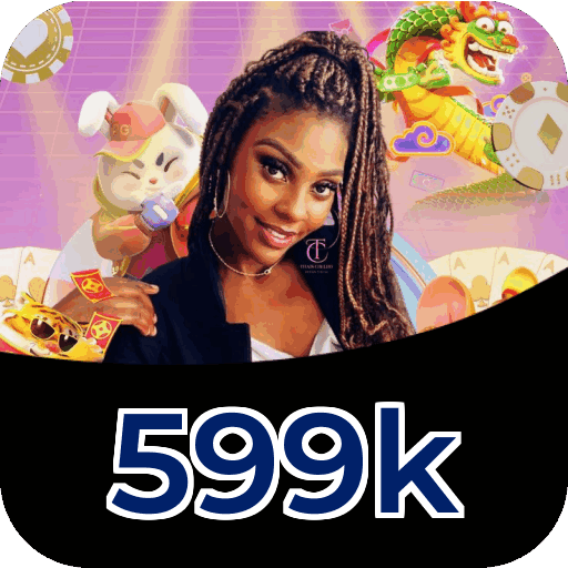 Interface do aplicativo 599k mostrando jogos disponíveis no iOS e Android